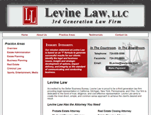 Tablet Screenshot of lawlevine.com